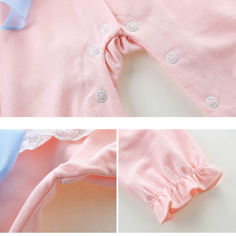 Spring New Arrival Baby Romper for Girls, Long Sleeve Nautical Style OnesieCute Infant Clothes