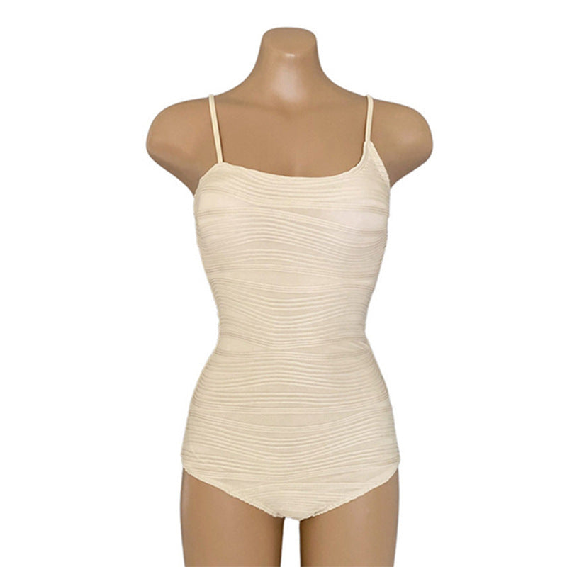 Bodycon Bikini One-Piece Swimwear for Women, Triangular Cutout Design