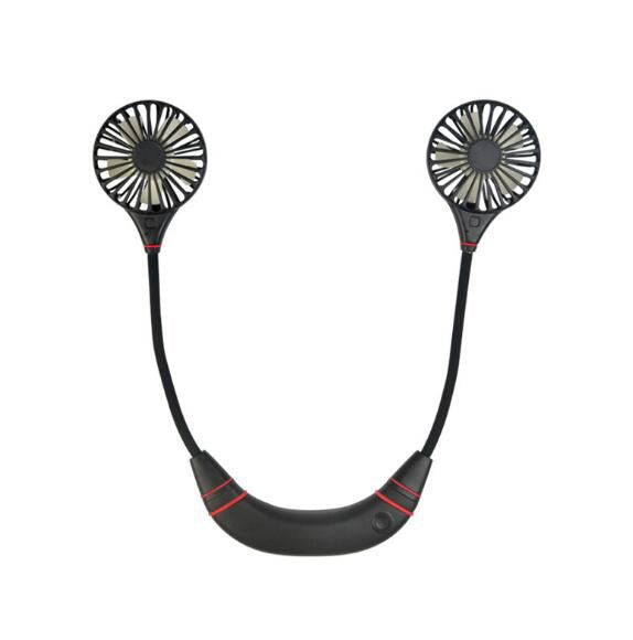 Rechargeable Hands-Free Neck Hanging Sports 3 Gears Fan Wearable Portable USB Flexible Rechargeable Neckband Mini Desk Fan Air