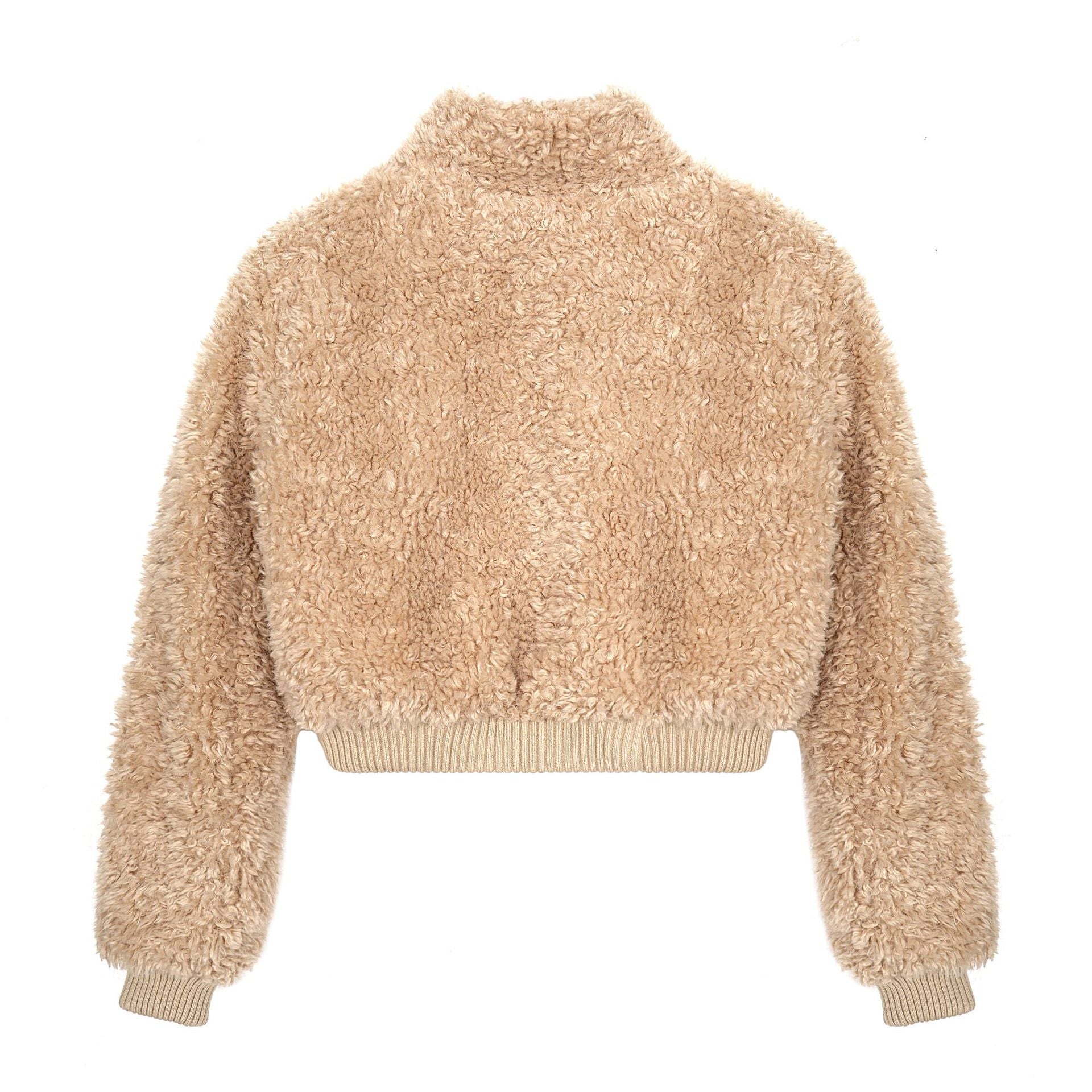 Lamb wool thick short cotton clothing for women