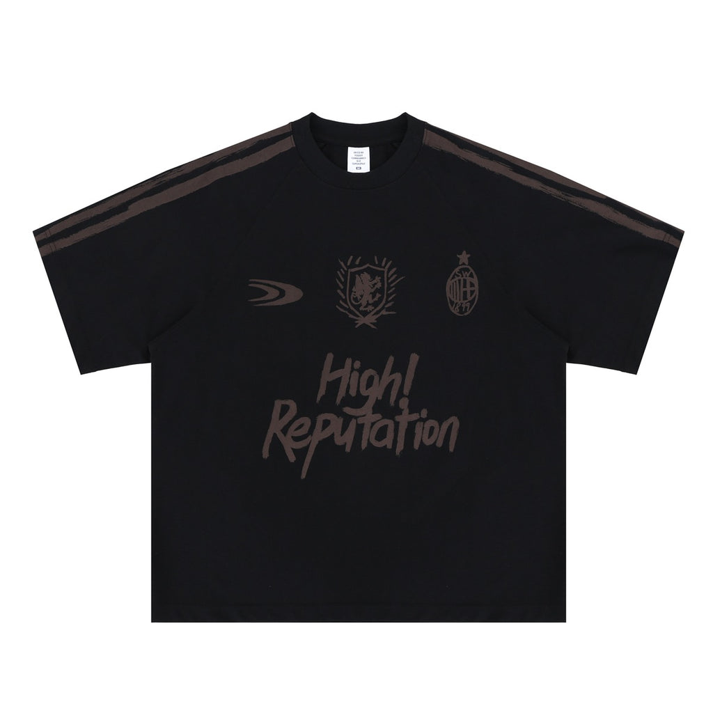 Men's Clothing Fashionable and Unique High-End Sports Top Street Graffiti Short-Sleeve T-Shirt for Men