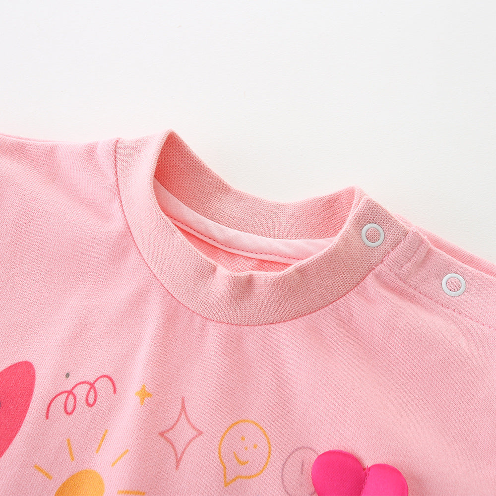Baby Romper Spring Autumn 0-2 Years Triangle Bodysuit for Girls