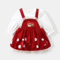 Girls' Autumn Outfit Baby Romper Dress Set Festive Princess Dress Spring