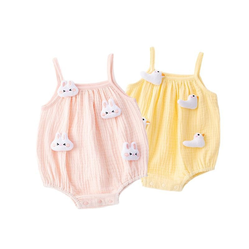 Summer Baby Pure Cotton Clothes Cute Animal Newborn Bodysuit Infant Onesie Crawling Suit
