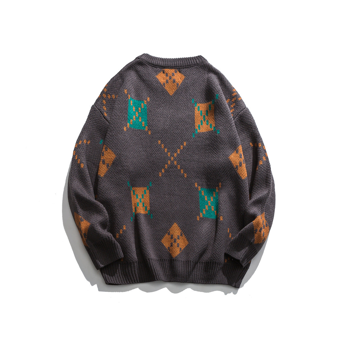 Graphic jacquard design loose sweater