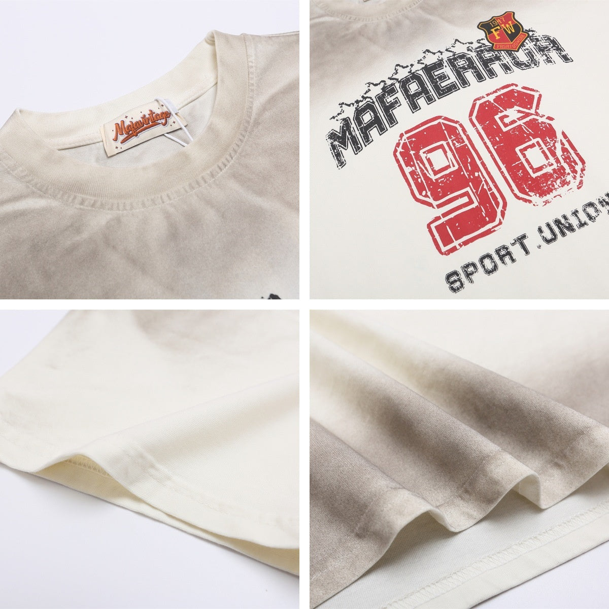 Printed Letter Graphic Short Sleeve T-Shirt Men's  Design Versatile Loose Casual Couple Tee