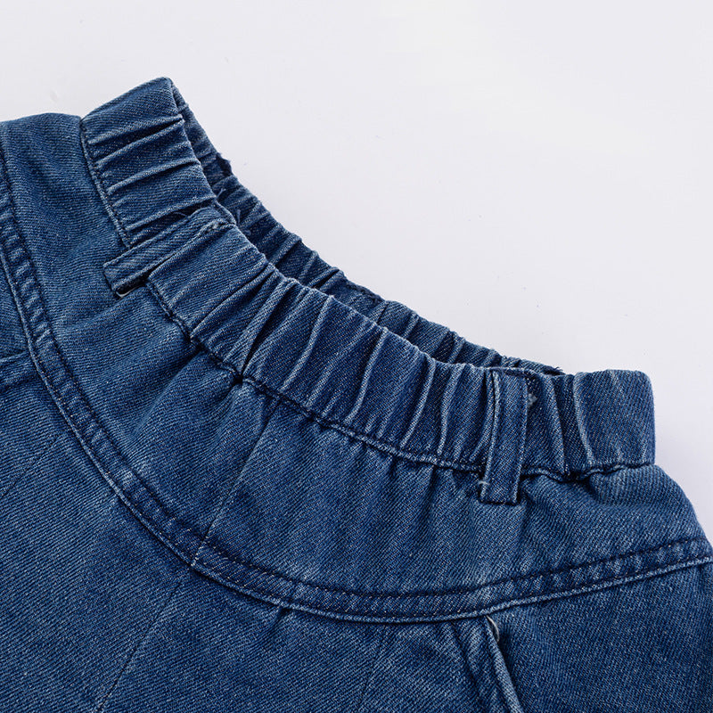 Summer Girls' Denim Skirt New Style Children's Summer Short Skirt Fashionable Toddler Dress
