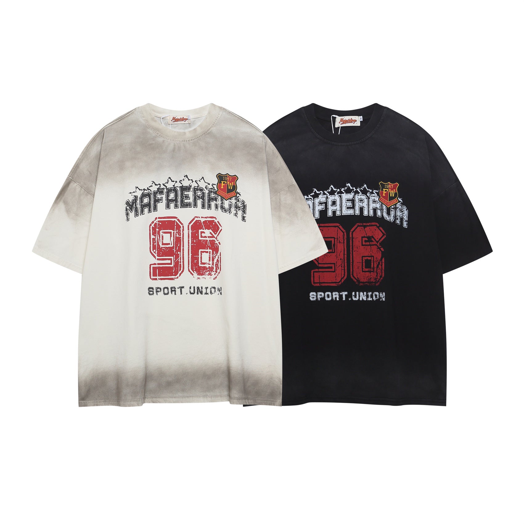 Printed Letter Graphic Short Sleeve T-Shirt Men's  Design Versatile Loose Casual Couple Tee