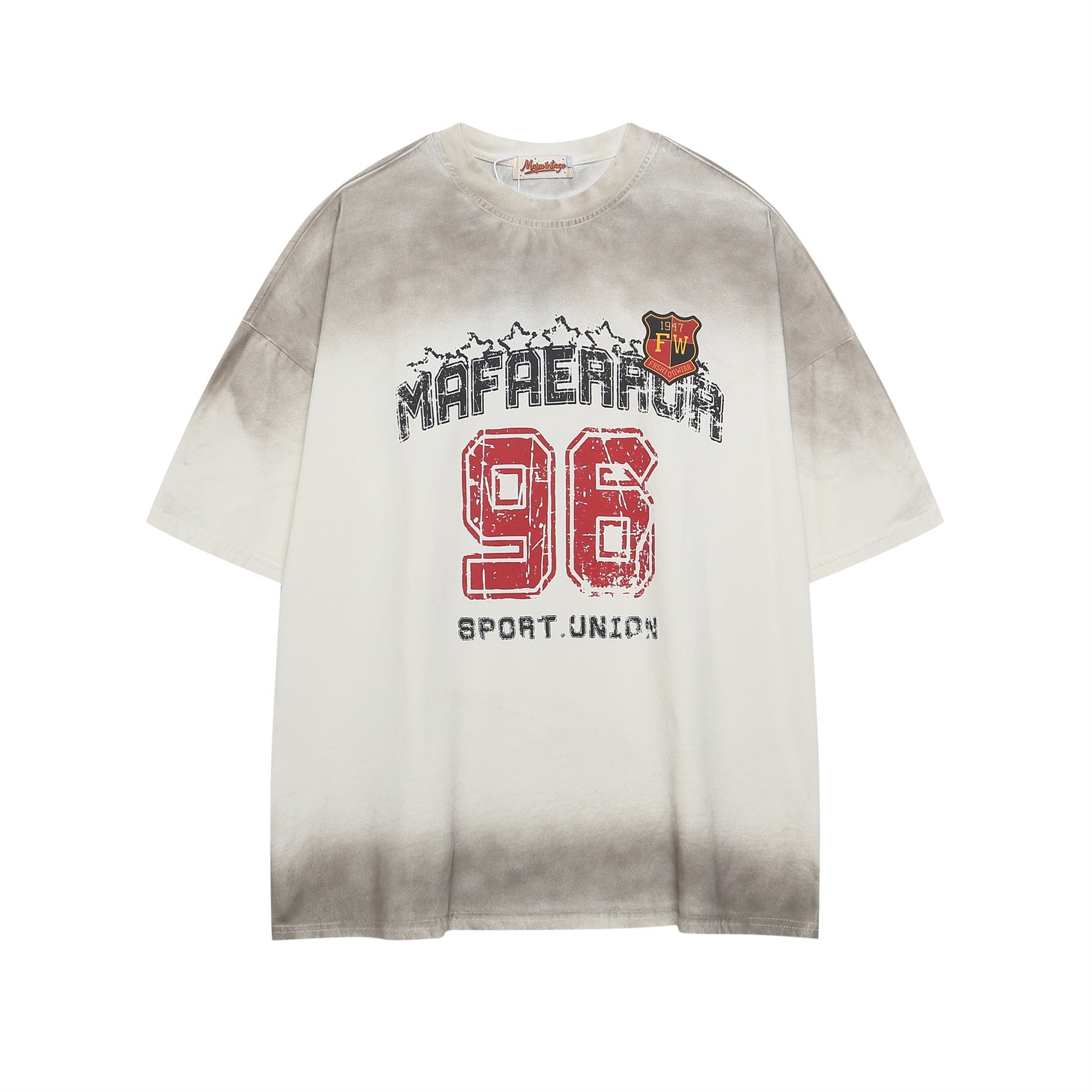Printed Letter Graphic Short Sleeve T-Shirt Men's  Design Versatile Loose Casual Couple Tee