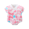 Baby Summer  Cotton Printed Romper, Outwear Bodysuit for Girls, One-Piece Crawling Suit