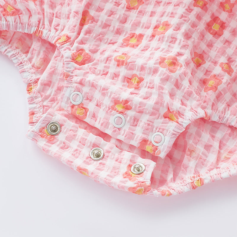 Baby Girl Romper Summer Infant Triangular Bodysuit One-Piece Crawling Suit Summer Clothing