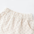 Casual Corduroy Wide Leg Pants for Girls Spring Dot Pattern Straight Leg Trousers