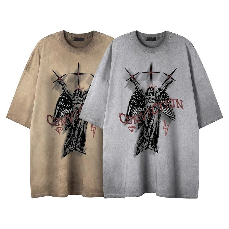 Men's Loose Fit Cotton T-Shirt Short Sleeve Cool and Stylish Graphic Tee