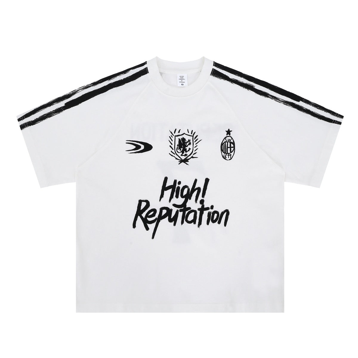 Men's Clothing Fashionable and Unique High-End Sports Top Street Graffiti Short-Sleeve T-Shirt for Men