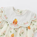 Summer New Baby Girl Floral Romper Cotton Onesie Infant Cute Harajuku Style Bodysuit