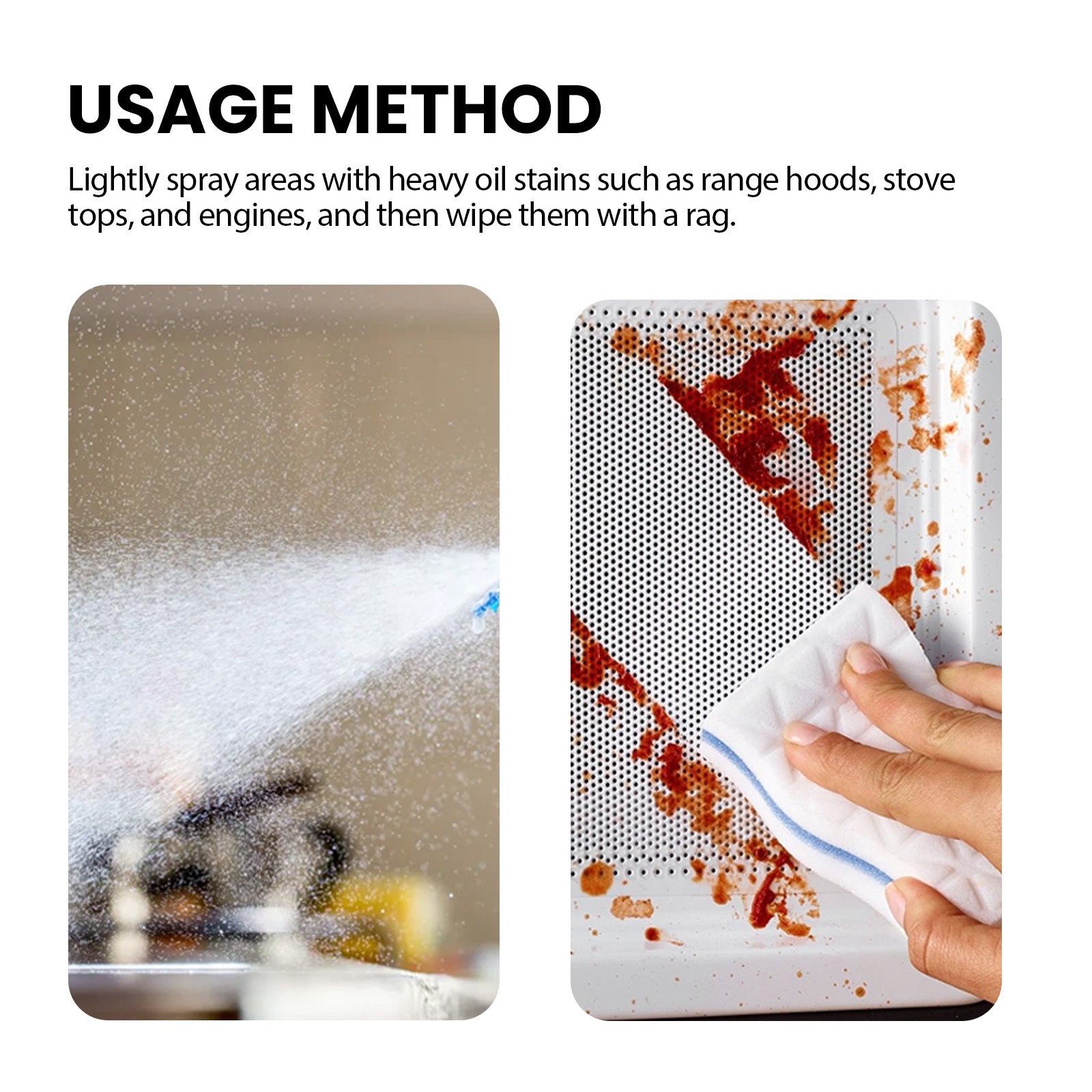 Jakehoe All Purpose Cleaner, Kitchen Range Hood Tile Wall Stubborn Oil Multi-Functional Detergent Detergent