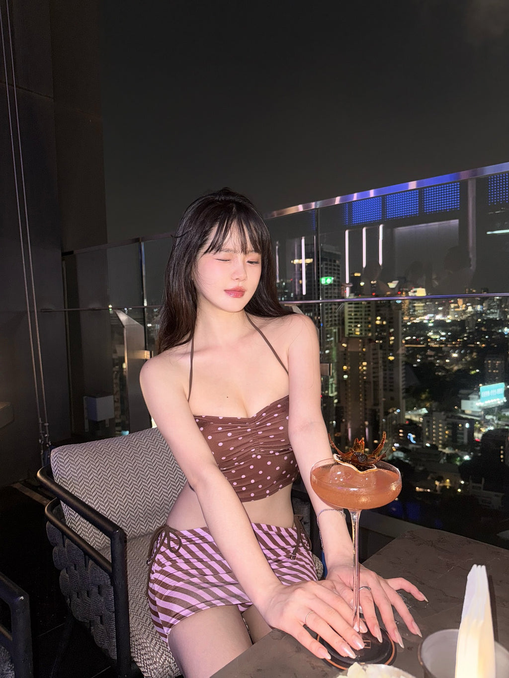 Elegant Thai-Style Three-Piece Bikini Set for Women