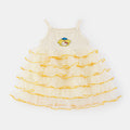 Chic Girls' Sleeveless Dress with Tulle Layered Skirt, Summer Fashion for Little Girls