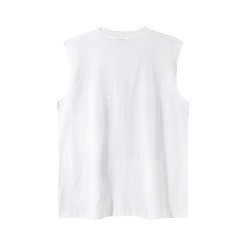 Street Style Graphic Tank Top for Men - Loose Fit Casual Sleeveless Tee
