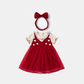 Princess Style Bowknot Sleeveless Tulle Layered A-line Dress for Girls