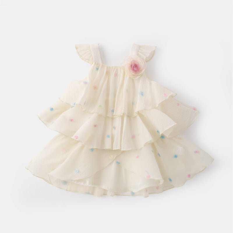 Dress for Girls Summer New Style Cake Dress Princess Dress A-Class Safety Certification