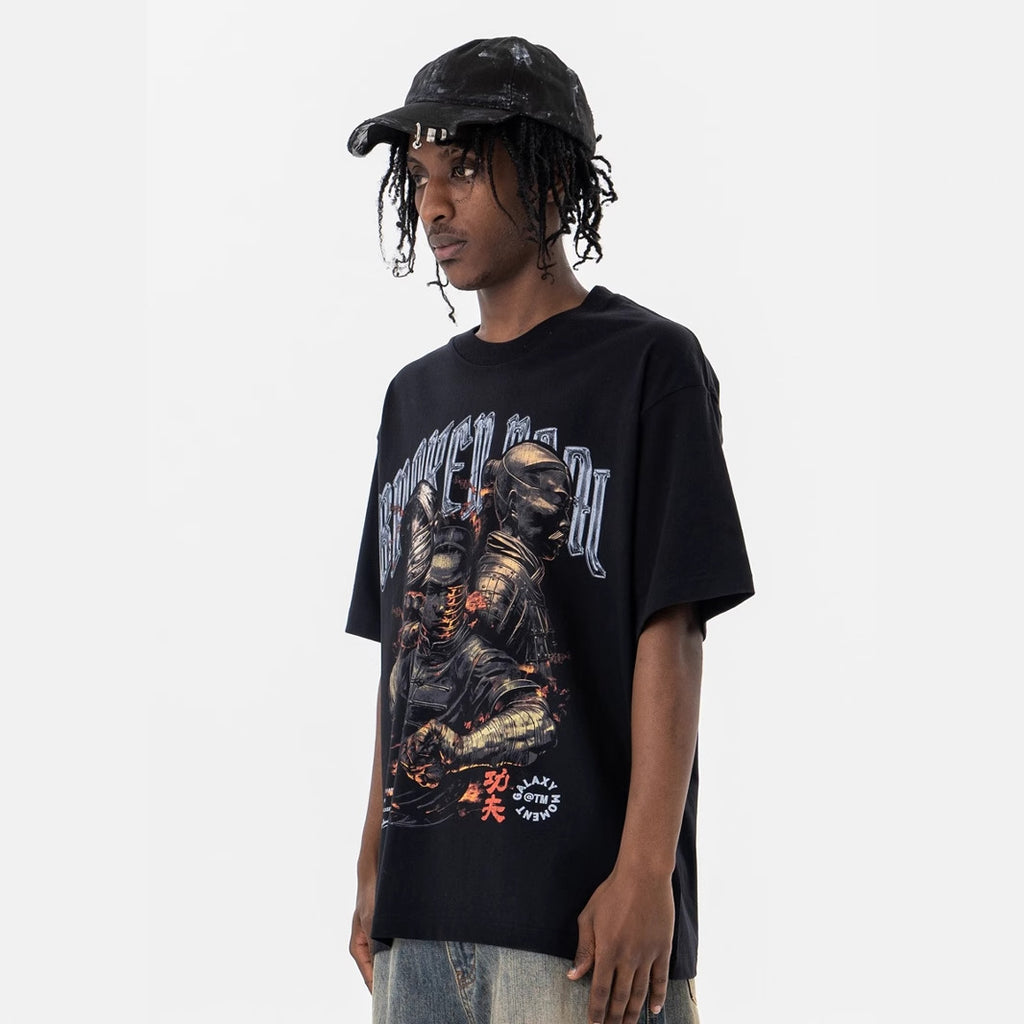 Men's Clothing Trend Print Casual Short Sleeve T-Shirt for Men and Women